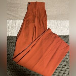 NWT Zara Rust high Waist Trousers